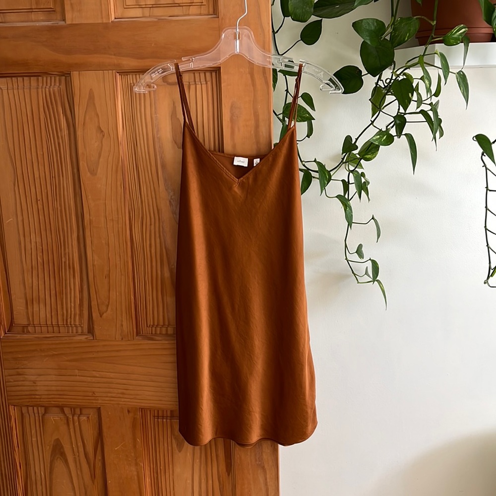 Elegant Brown Slip Dress